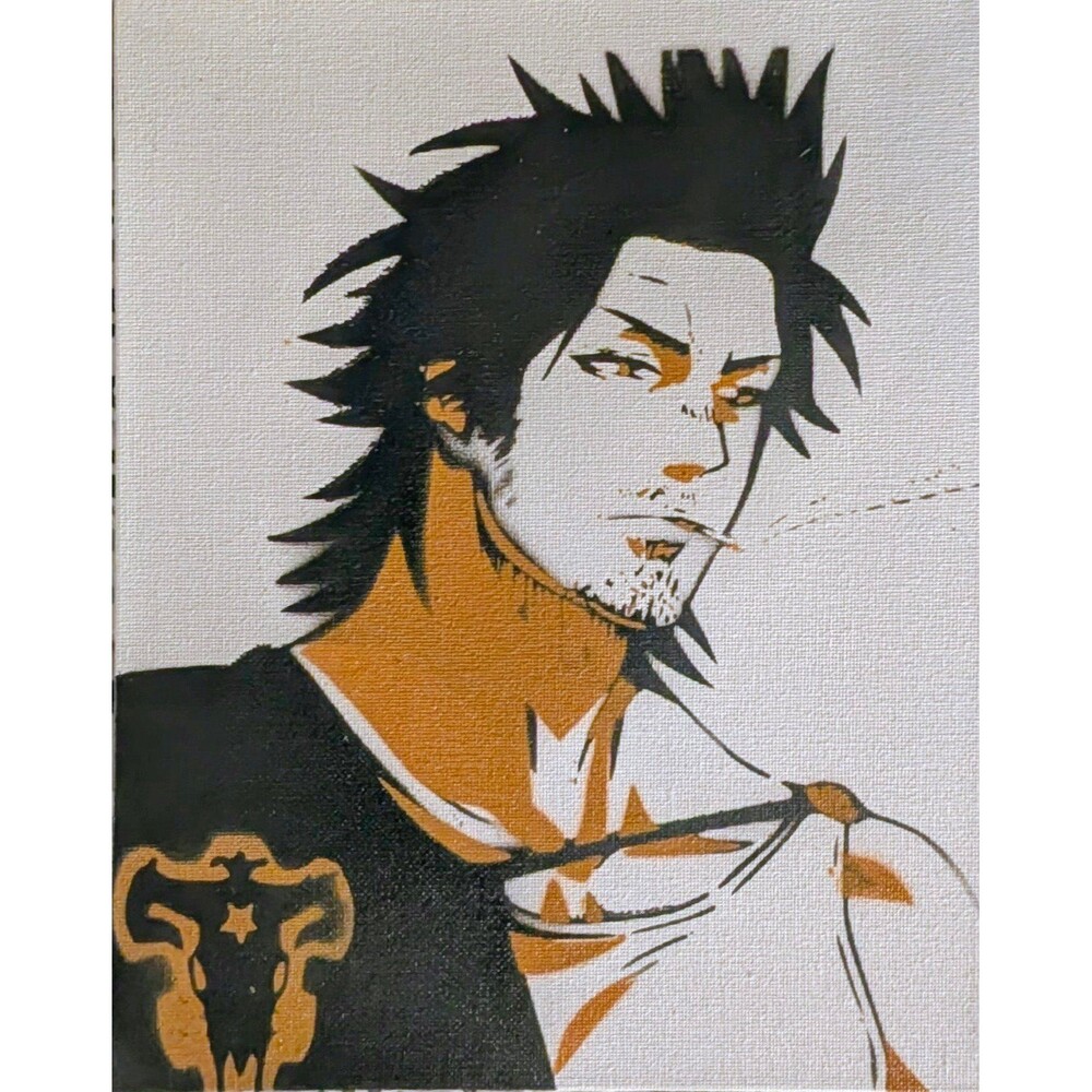 Black Clover Spray Paint Art Piece
